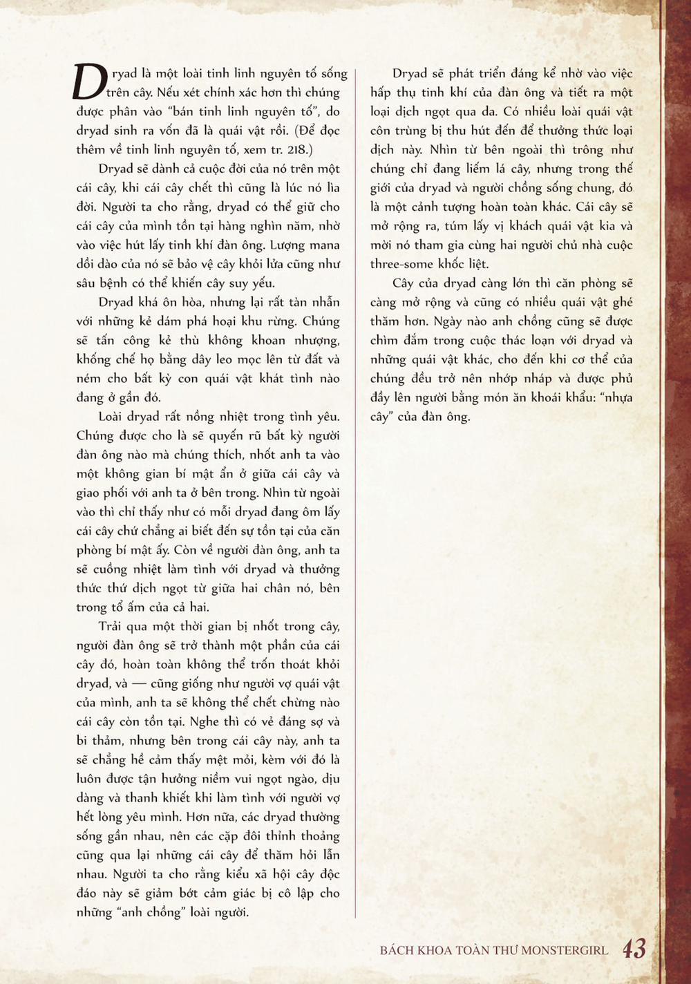 Bách khoa toàn thư Monster Girl 0 Dryad trang 1