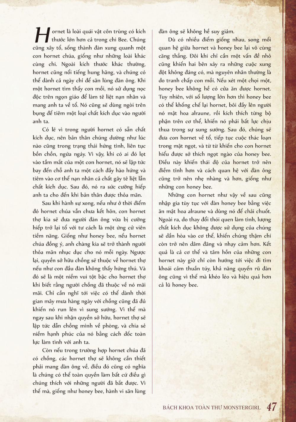 Bách khoa toàn thư Monster Girl 0 Hornet trang 1