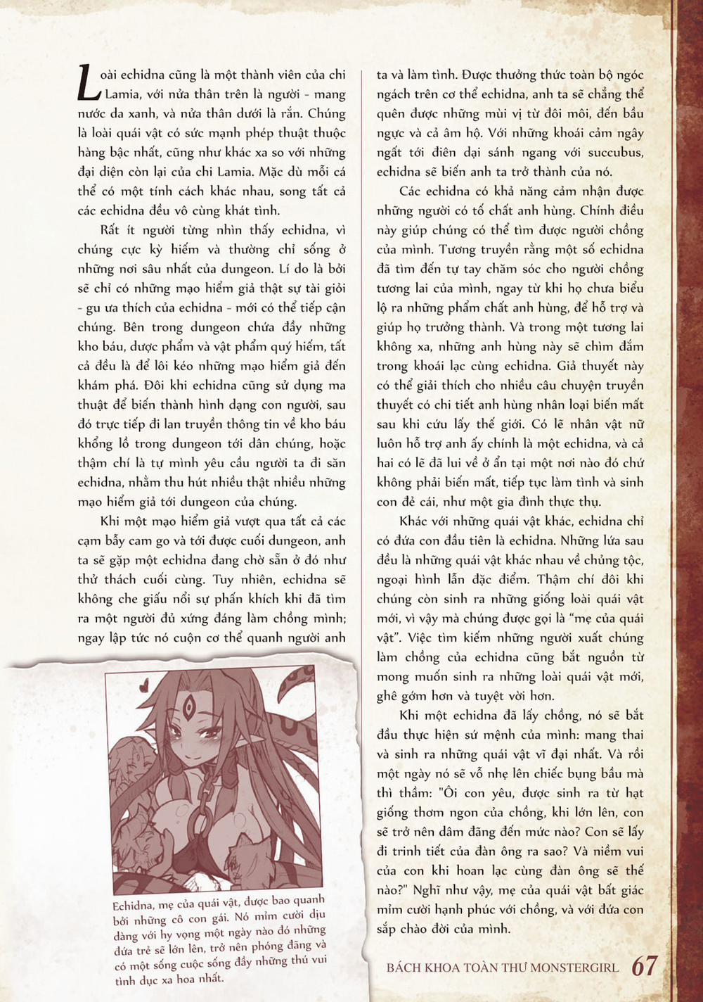 Bách khoa toàn thư Monster Girl 027: Echidna trang 1