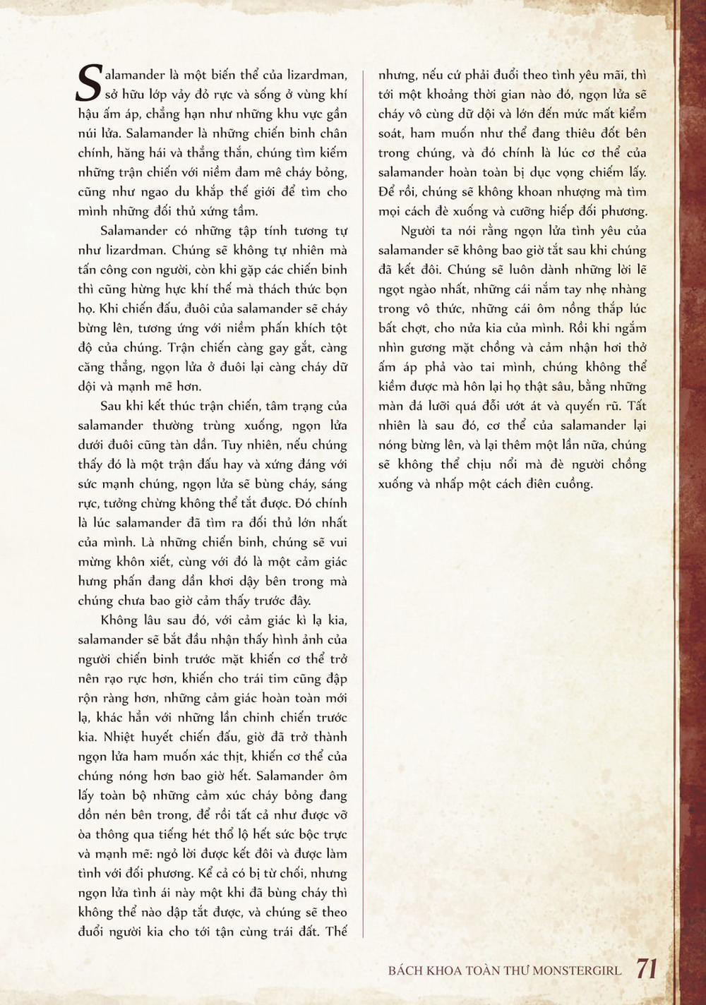 Bách khoa toàn thư Monster Girl 029: Salamander trang 1