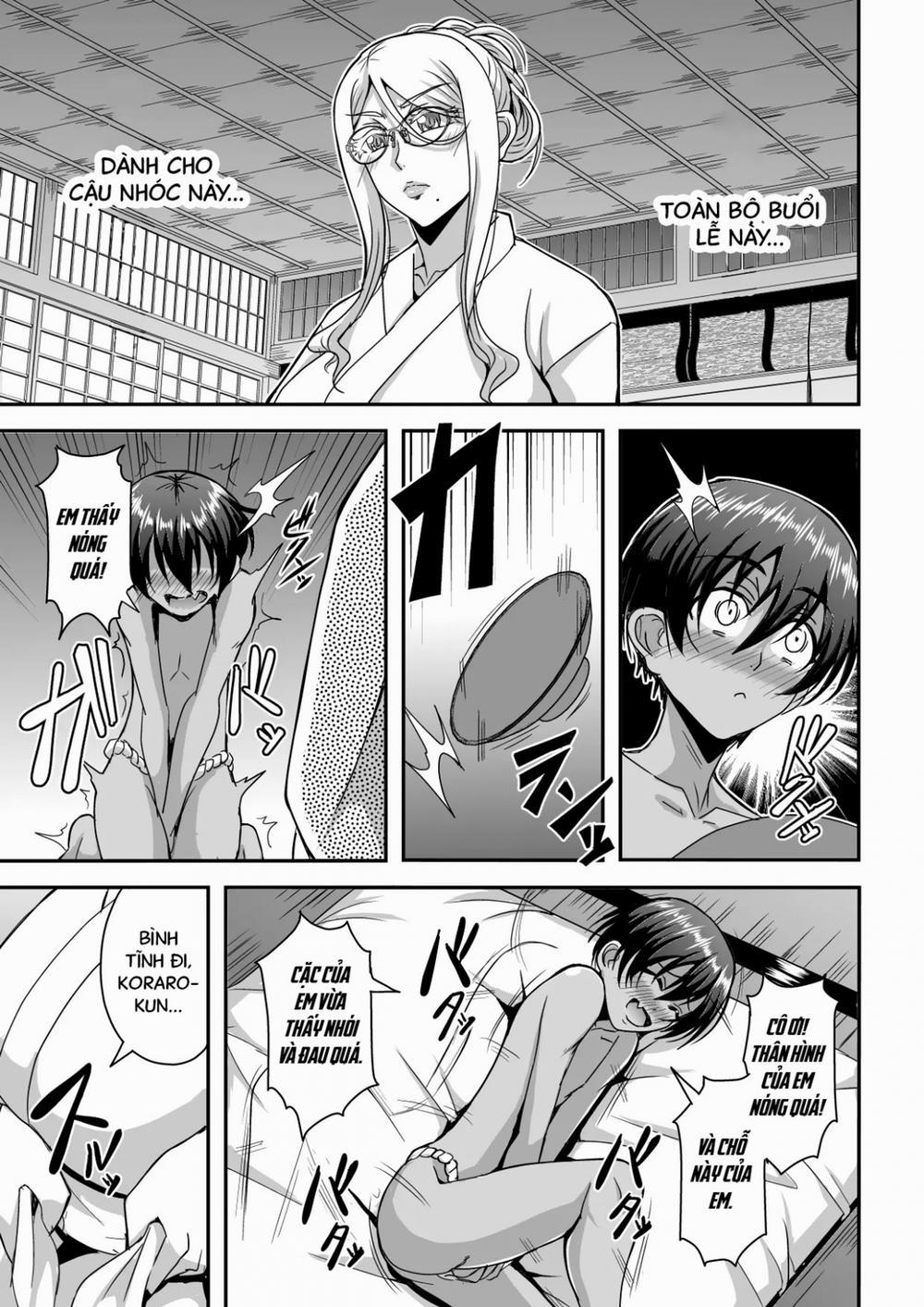 Bakunyuu Hitozuma Kinpatsu Gaikokujin Jokyoushi ga Mura no Inshuu de Kasshoku Shota no Fudeoroshi o Suru Hanashi Oneshot trang 11