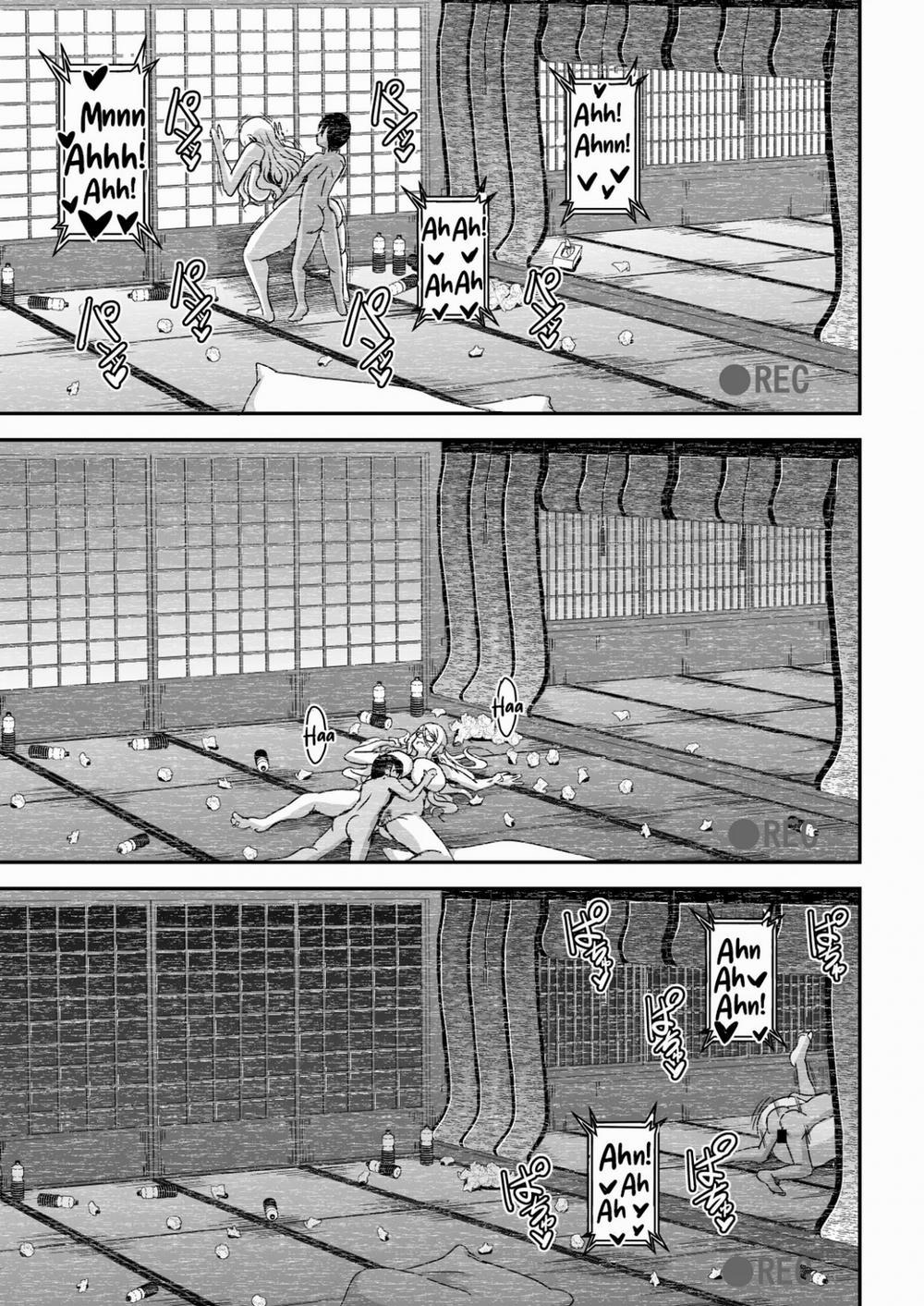 Bakunyuu Hitozuma Kinpatsu Gaikokujin Jokyoushi ga Mura no Inshuu de Kasshoku Shota no Fudeoroshi o Suru Hanashi Oneshot trang 35