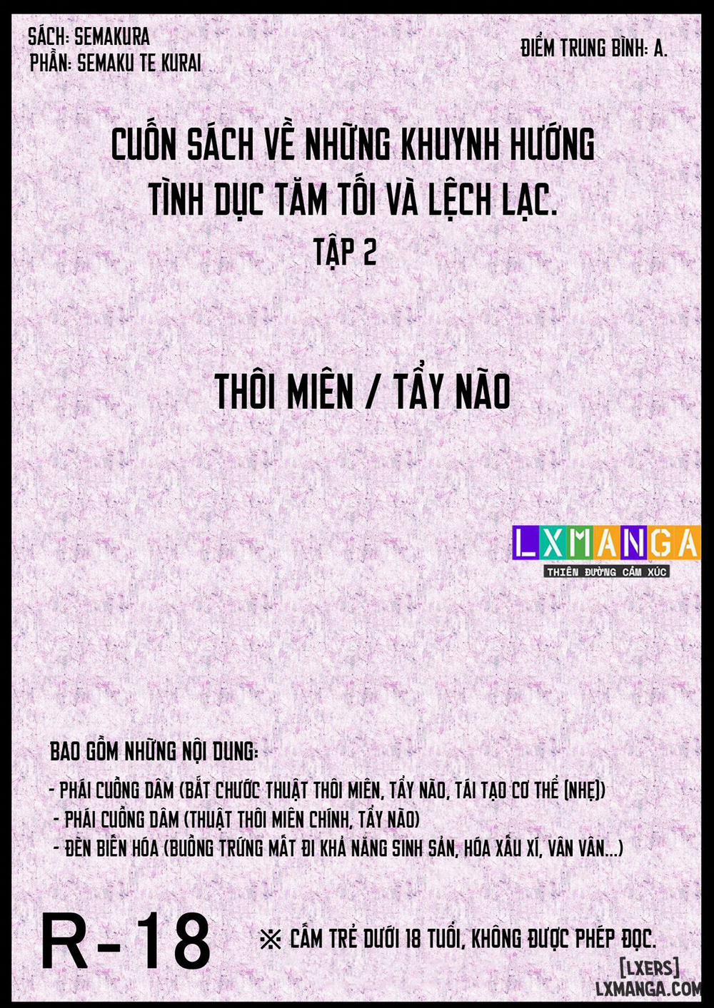 BOOK ABOUT NARROW AND DARK SEXUAL INCLINATIONS VOL.2 Oneshot trang 2