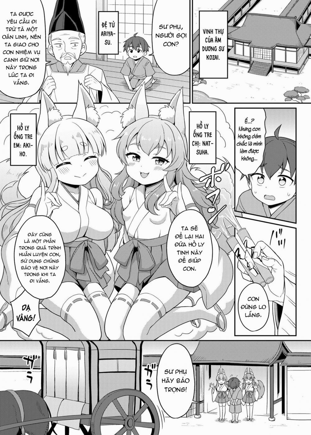 Cậu bé âm dương sư và hai chị hồ ly ống tre. Oneshot trang 1