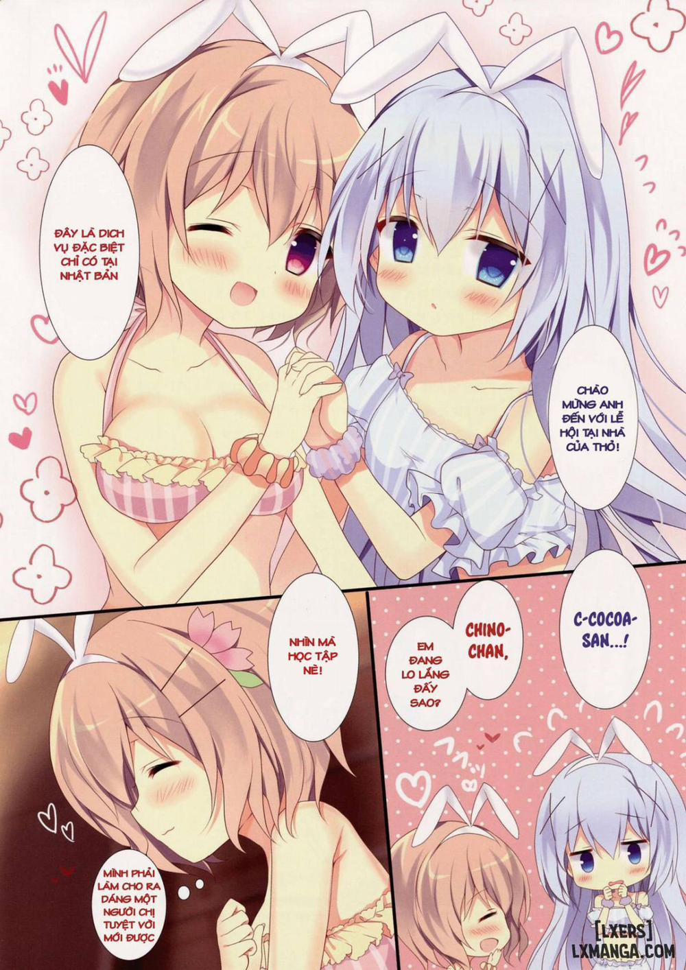 Chino to Kokoa no Himitsu no Kanshasai Oneshot trang 3