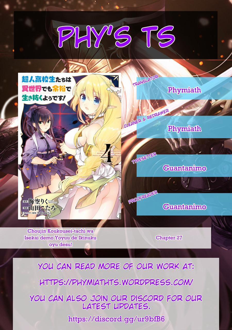 Choujin Koukousei-Tachi Wa Isekai Demo Yoyuu De Ikinuku You Desu 27 trang 20