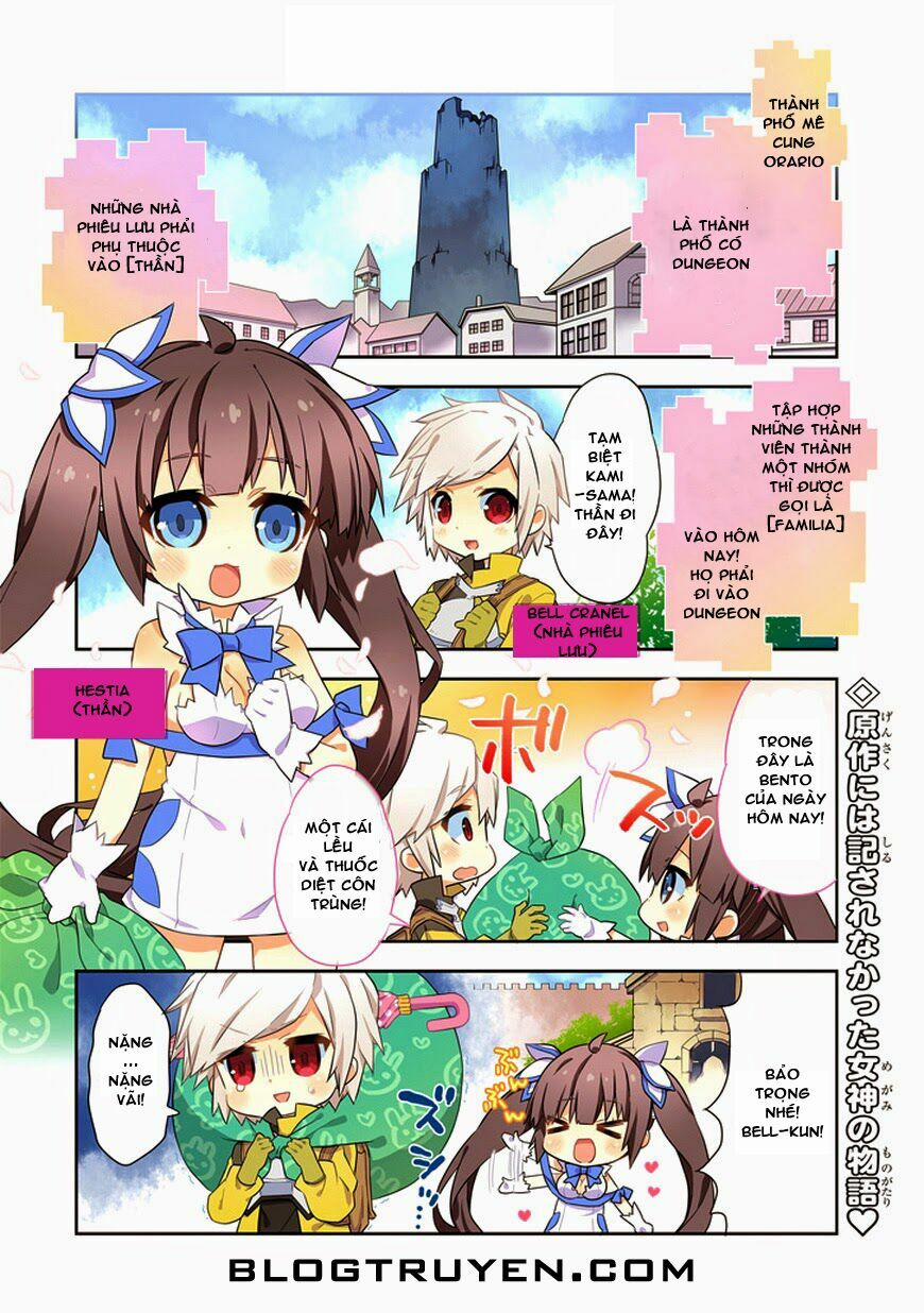 Dungeon Ni Deai O Motomeru No Wa Machigatte Iru Darou Ka 4Koma – Days Of Goddess 1 trang 2