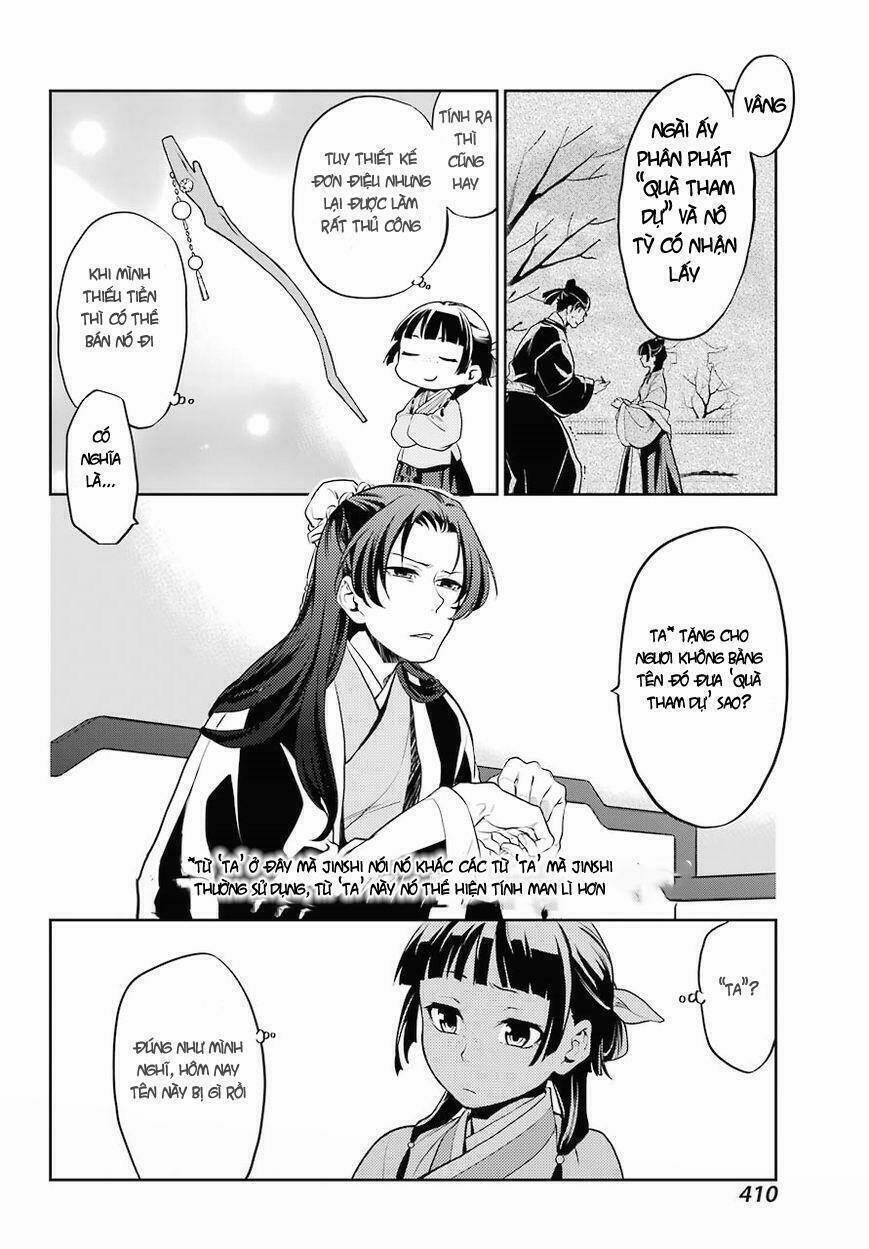 Dược Sư Tự Sự – Nhật Ký Giải Mã Bí Ẩn Chốn Hậu Cung Của Maomao 13 trang 9