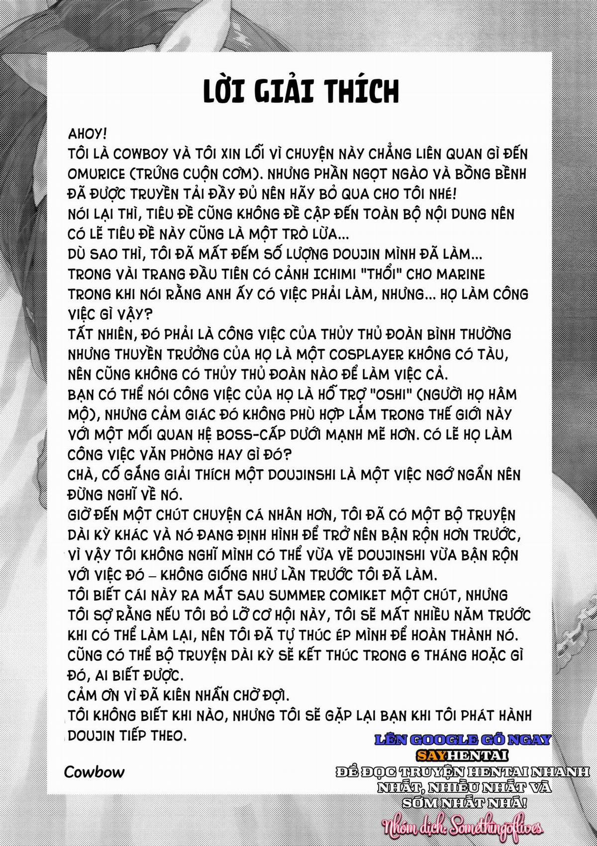 Eating Marine's Sweet & Fluffy Omurice By Force?! 1 trang 22