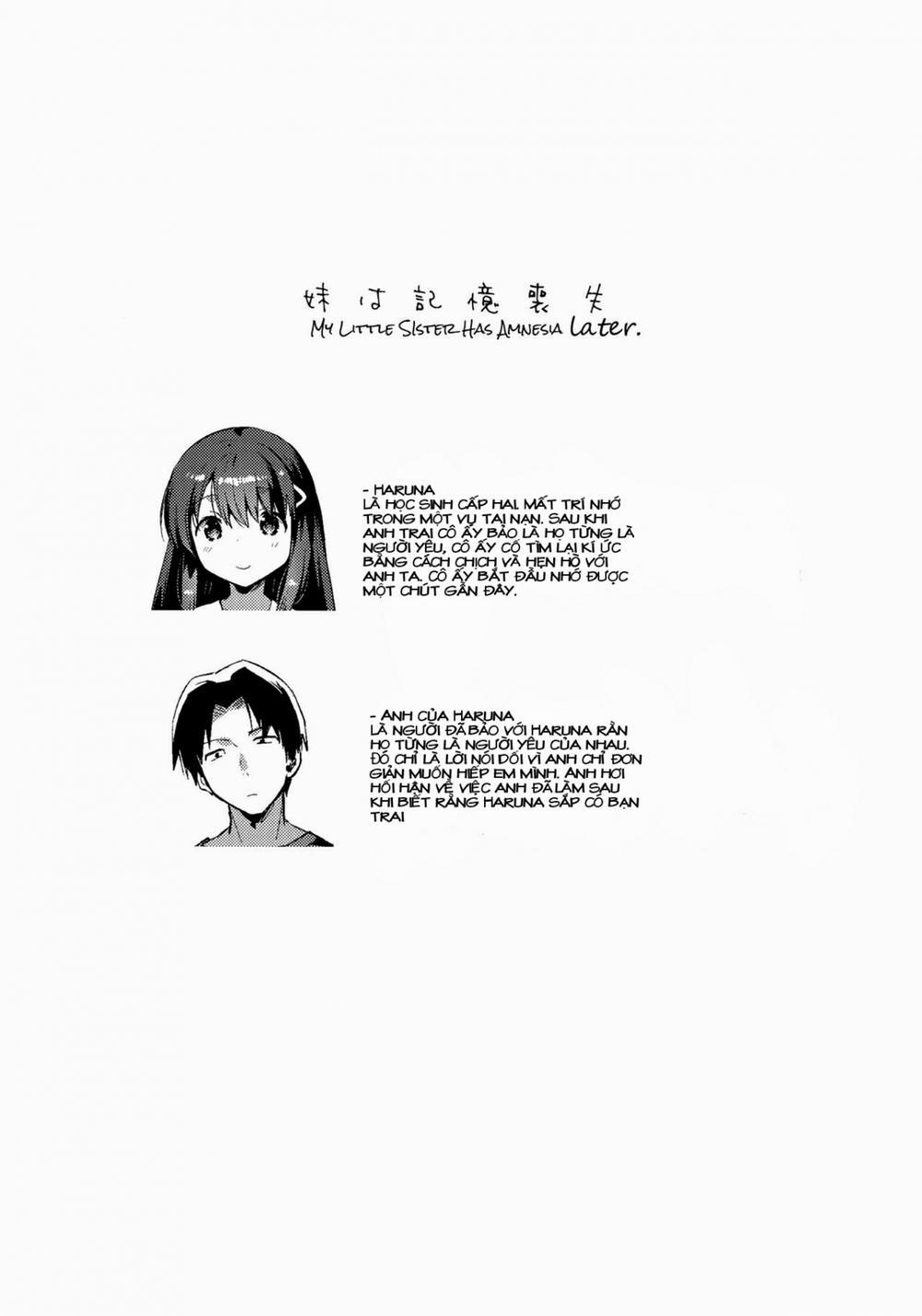 Em gái tôi bị mất trí nhớ. Oneshot trang 4