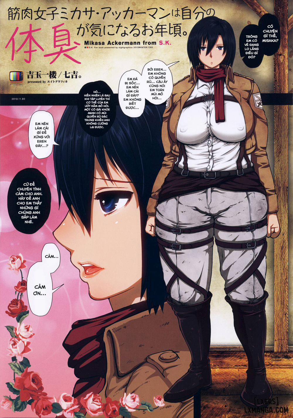 Fukkin Joshi Mikasa Ackerman wa Taishuu ga Ki ni naru Otoshi goro Oneshot trang 5