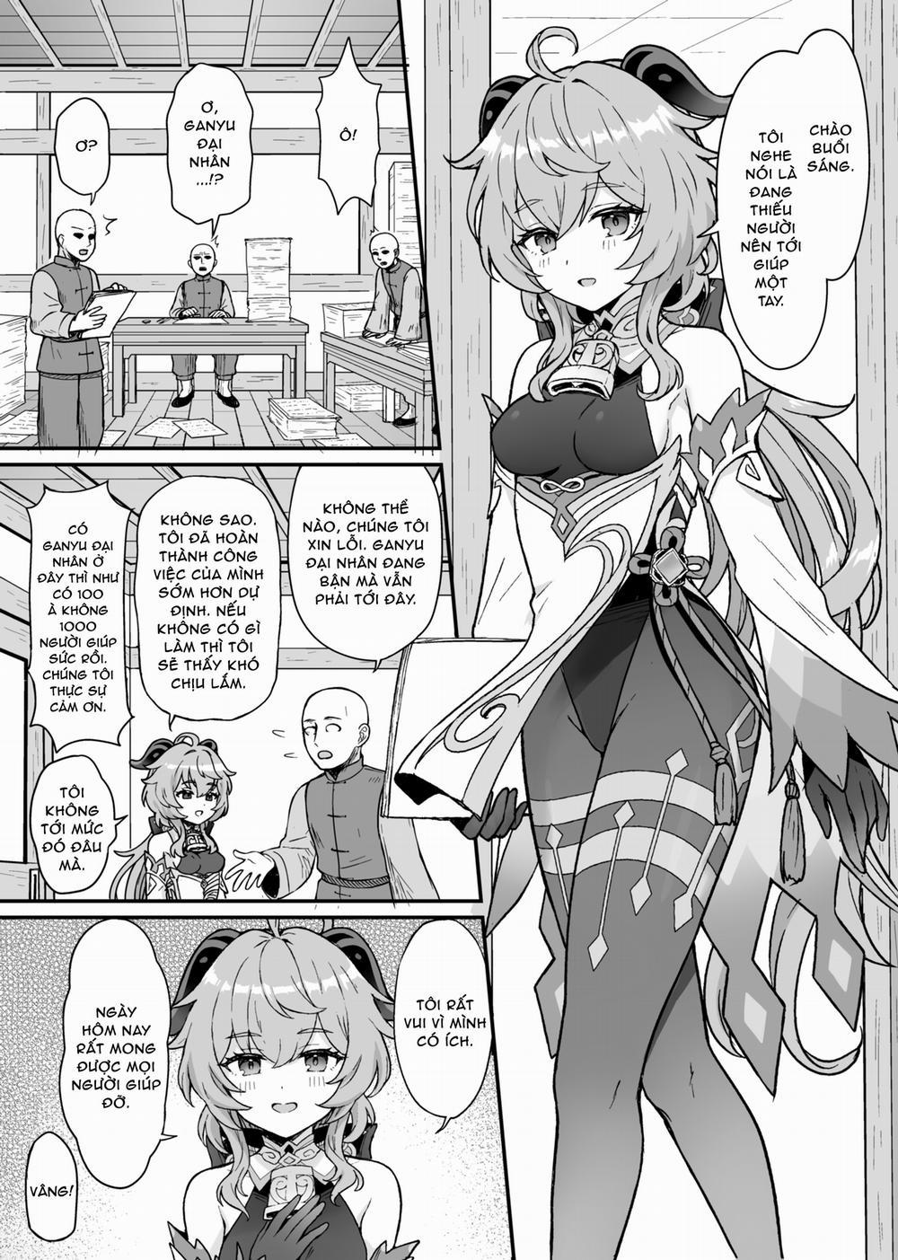 Ganyu-chan ga Shigoto to Seiyoku Shori o Otetsudai suru Hon. Oneshot trang 1