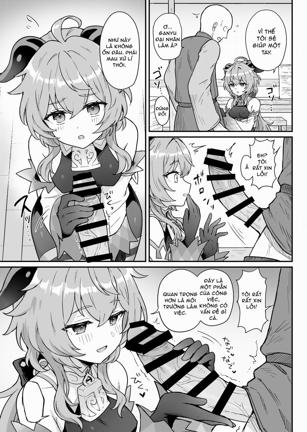 Ganyu-chan ga Shigoto to Seiyoku Shori o Otetsudai suru Hon. Oneshot trang 3