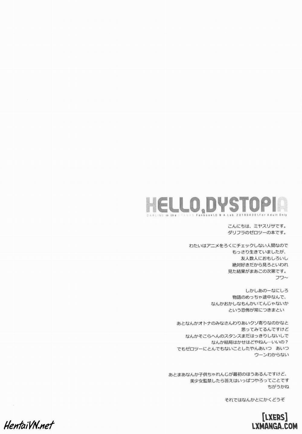 HELLO, DYSTOPIA Oneshot trang 1