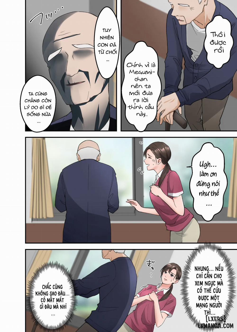 Hitozuma no Kaigoshi ga Yoboyobo Jii-san ni Ikasare Makuru Hanashi- Truyện Màu 1 trang 8