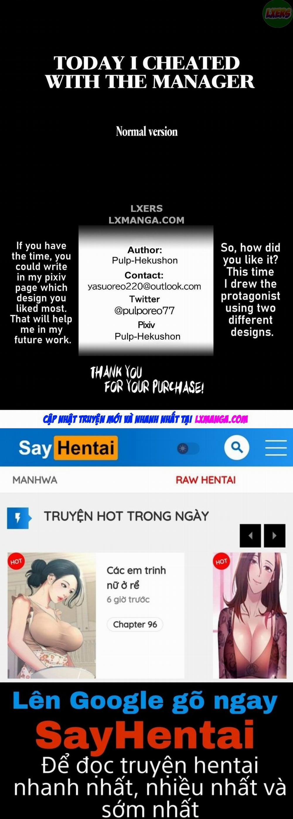 Hôm Nay Tôi Ngoại Tình Với Quản Lý Oneshot trang 57