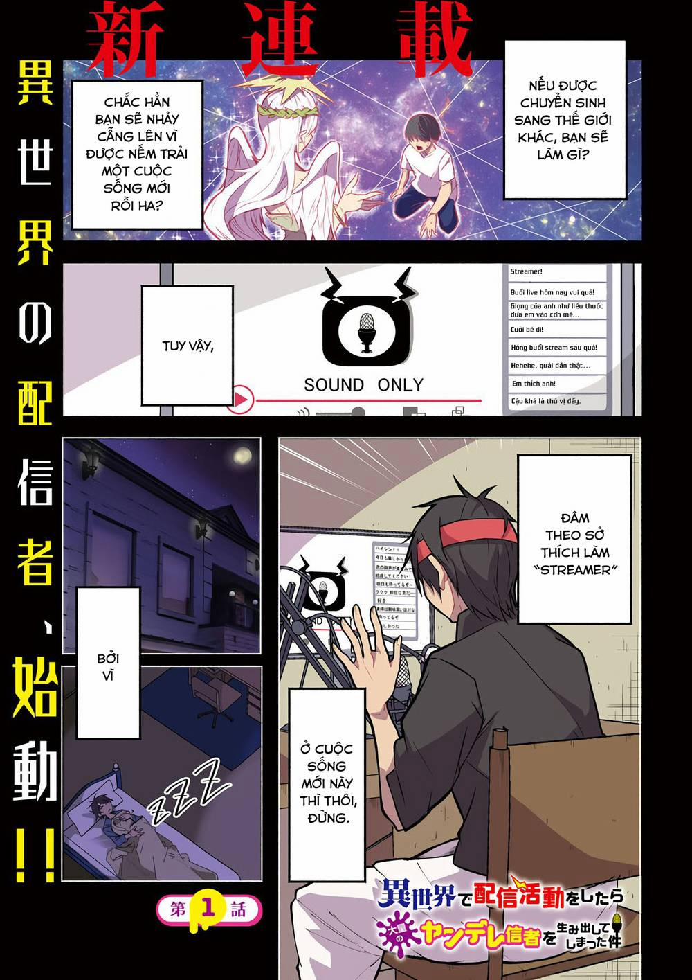 Isekai De Haishin Katsudou Wo Shitara Tairyou No Yandere Shinja Wo Umidashite Shimatta Ken 1 trang 0