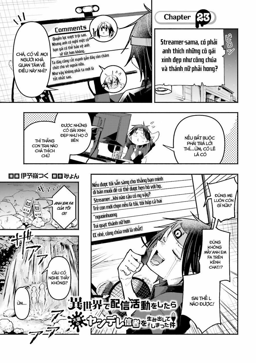 Isekai De Haishin Katsudou Wo Shitara Tairyou No Yandere Shinja Wo Umidashite Shimatta Ken 23 trang 1