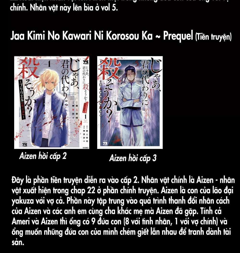 Jaa Kimi No Kawari Ni Korosou Ka ~ Prequel (Tiền Truyện) 2 trang 1