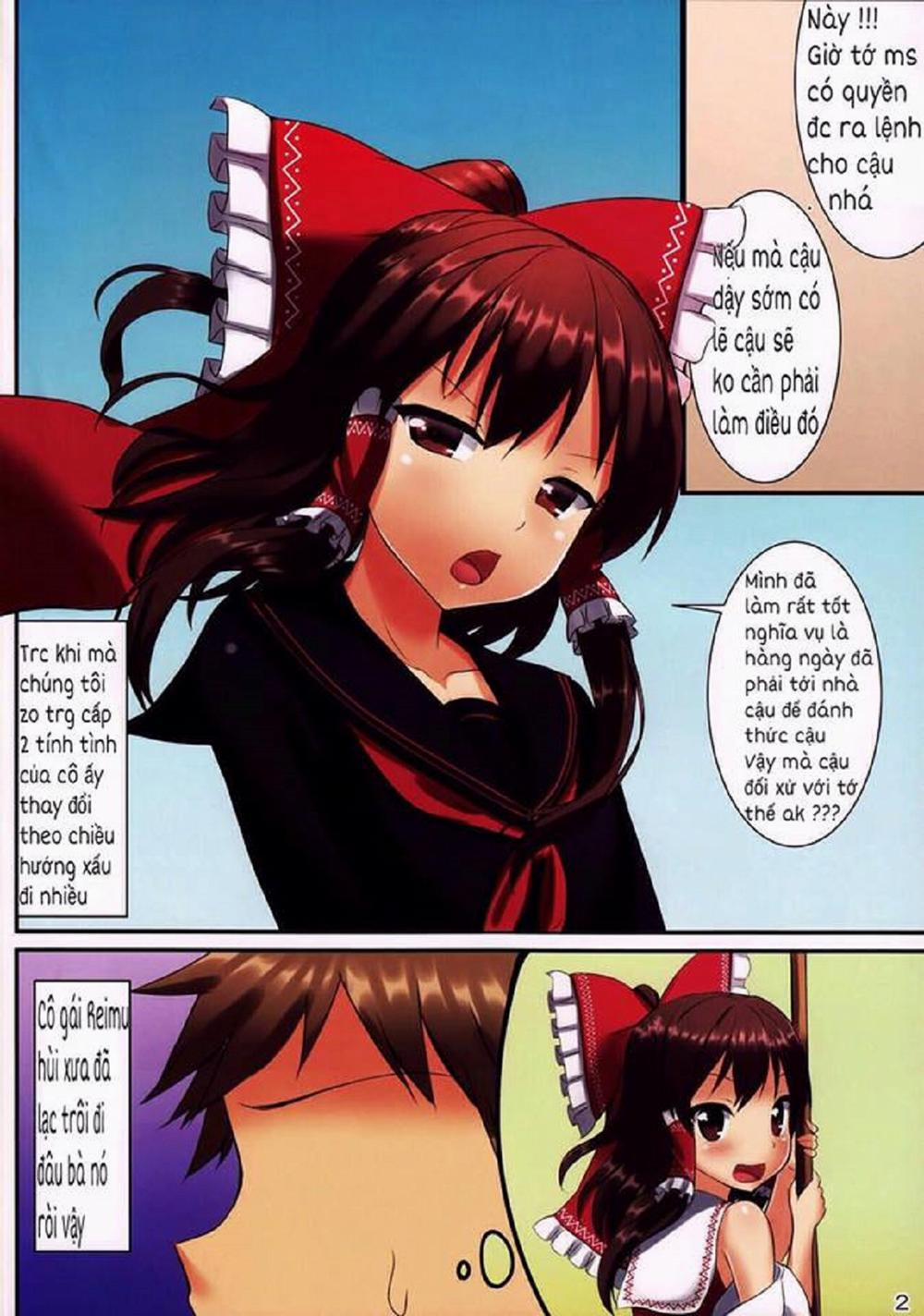 JK Reimu to Kyoushitsu H ~Moshi Hakurei Reimu ga, Tsundere de Hinnyuu na Osananajimi Dattara (Touhou Project) Oneshot [Full Color] trang 3