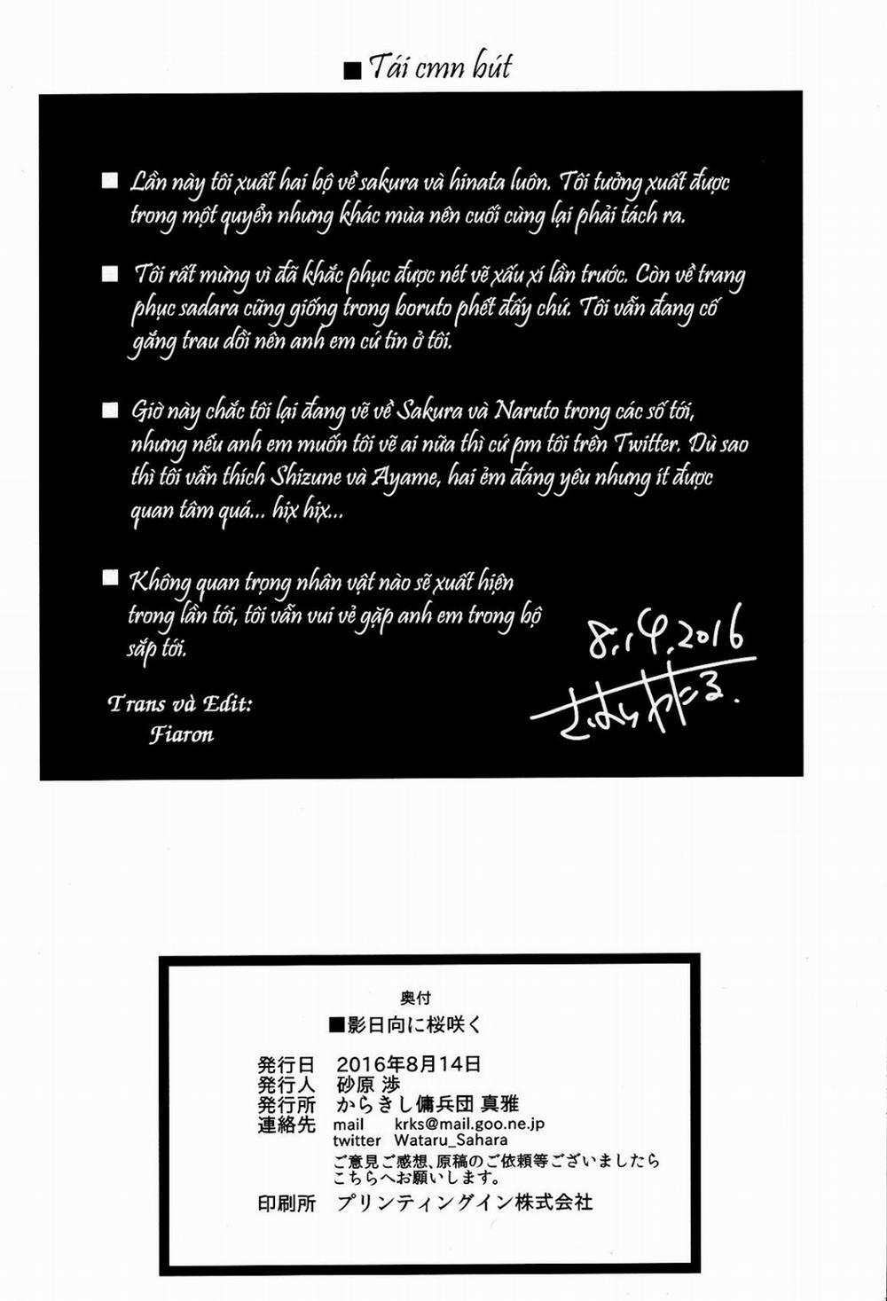 Kage Hinata ni Sakura Saku (Naruto) Oneshot trang 26