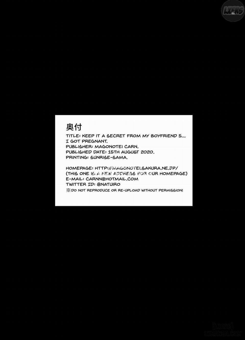 Kareshi ni Naisho de AV... Dechaimashita 5 END trang 46