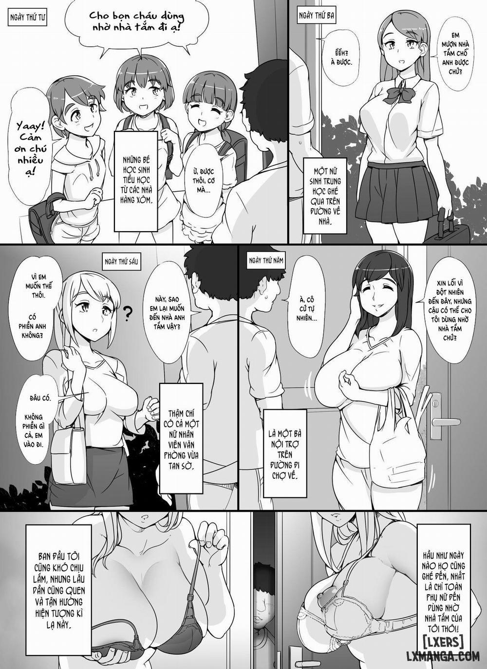 Kinjo no Onnatachi ga Nazeka Ore no Ie no Furo ni Hairi ni Kuru Ken Oneshot trang 4