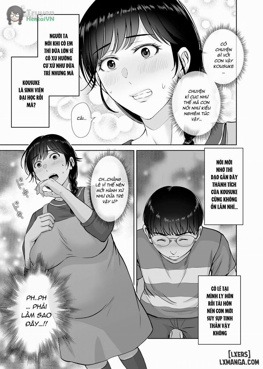 Kyonyuu Kaa-san ga Boku no Me mo Mae de 2 ~Bonyuu Mamire de Ikimakutta Hanashi~ Oneshot trang 34