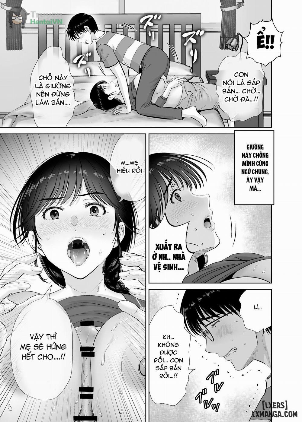 Kyonyuu Kaa-san ga Boku no Me mo Mae de 2 ~Bonyuu Mamire de Ikimakutta Hanashi~ Oneshot trang 40
