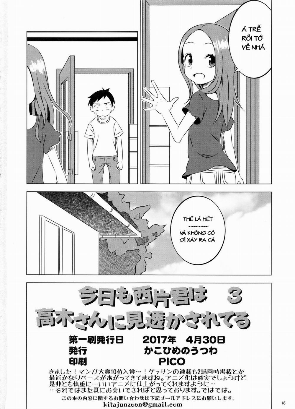 Kyou mo Nishikata-kun wa Takagi-san ni Misukasareteru 3 (Karakai Jouzu no Takagi-san) Oneshot trang 19