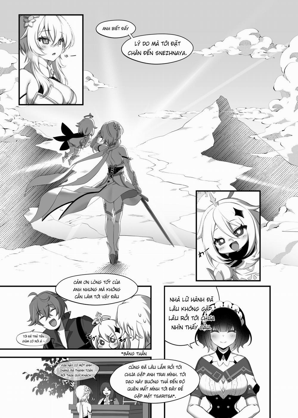 Lumine cùng Childe ở Snezhnaya Oneshot trang 8