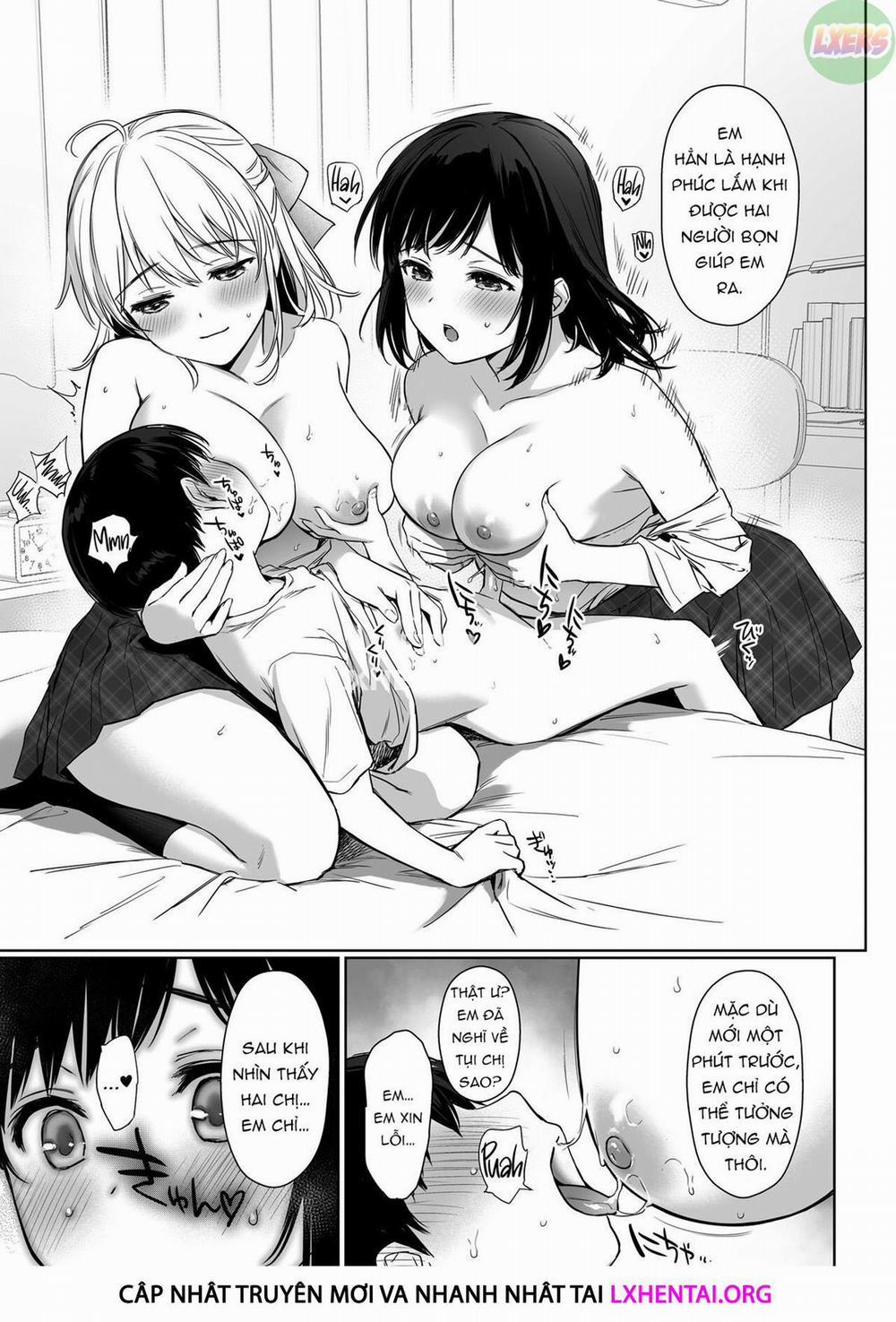 Naisho No Hajimete ~Suunenburi Ni Atta Shinseki No Bijin JK Shimai Ni Ecchi No Tehodoki Sarechaimasu~ Oneshot trang 22