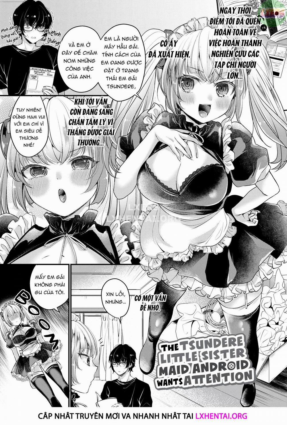Ngất ngây ngọt ngào nóng bỏng 2 0 The Tsundere Little Sister Maid Android Wants Attention trang 1