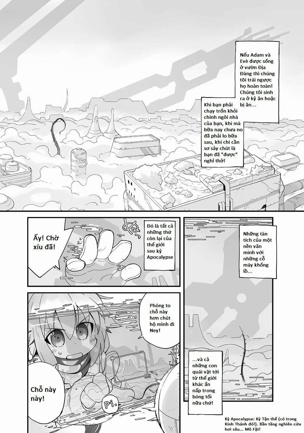 Ngay Cả Khi Hậu Tận Thế, Thật Hạnh Phúc Vẫn Còn Được Sống… 0.0 Khu vườn trong tòa tháp ẩn trong làn sương mù đỏ thẫm trang 1