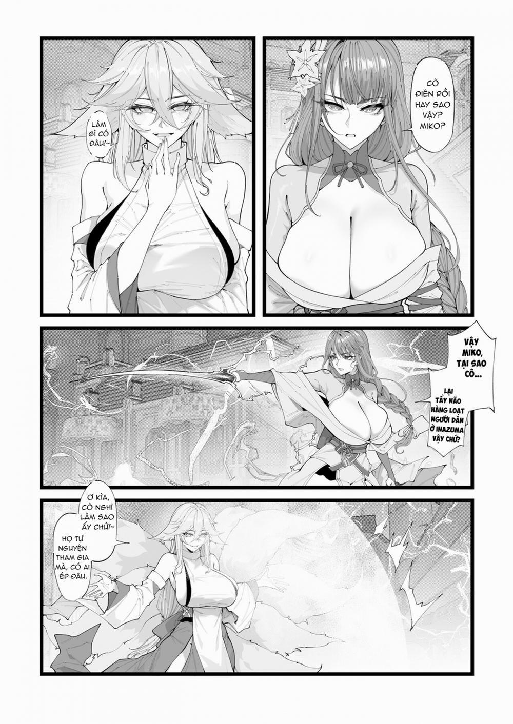 Nghiên cứu của Bác sĩ... 4.1 (Phần đầu): Bị Miko kéo đến không gian khác, Shogun bị địt banh xác. trang 2