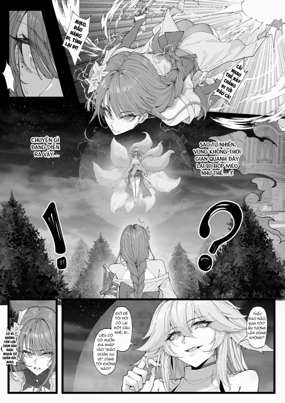 Nghiên cứu của Bác sĩ... 4.1 (Phần đầu): Bị Miko kéo đến không gian khác, Shogun bị địt banh xác. trang 3