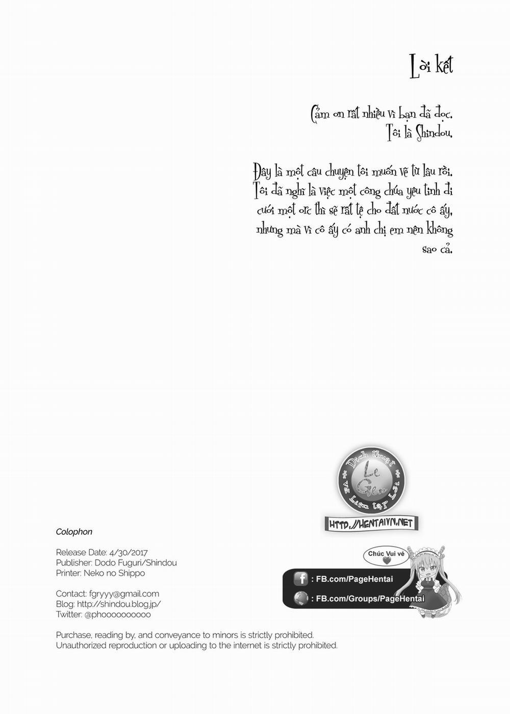 Nhóc orc có đủ tài để thụ thai công chúa yêu tinh không ha? Oneshot trang 25