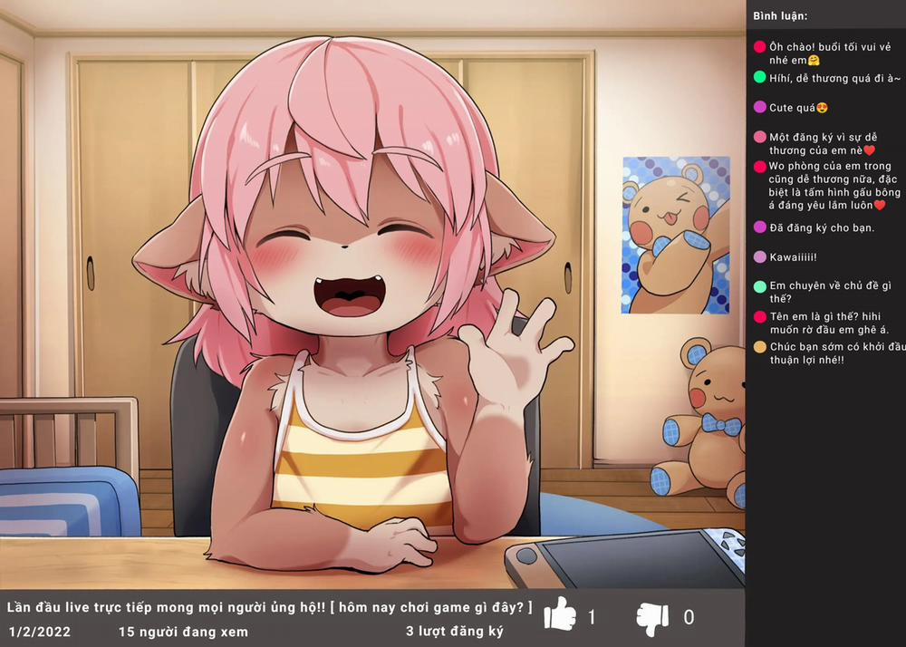 Những buổi livestream bất ổn của các bé Furry loli Buổi đầu livestream trang 1