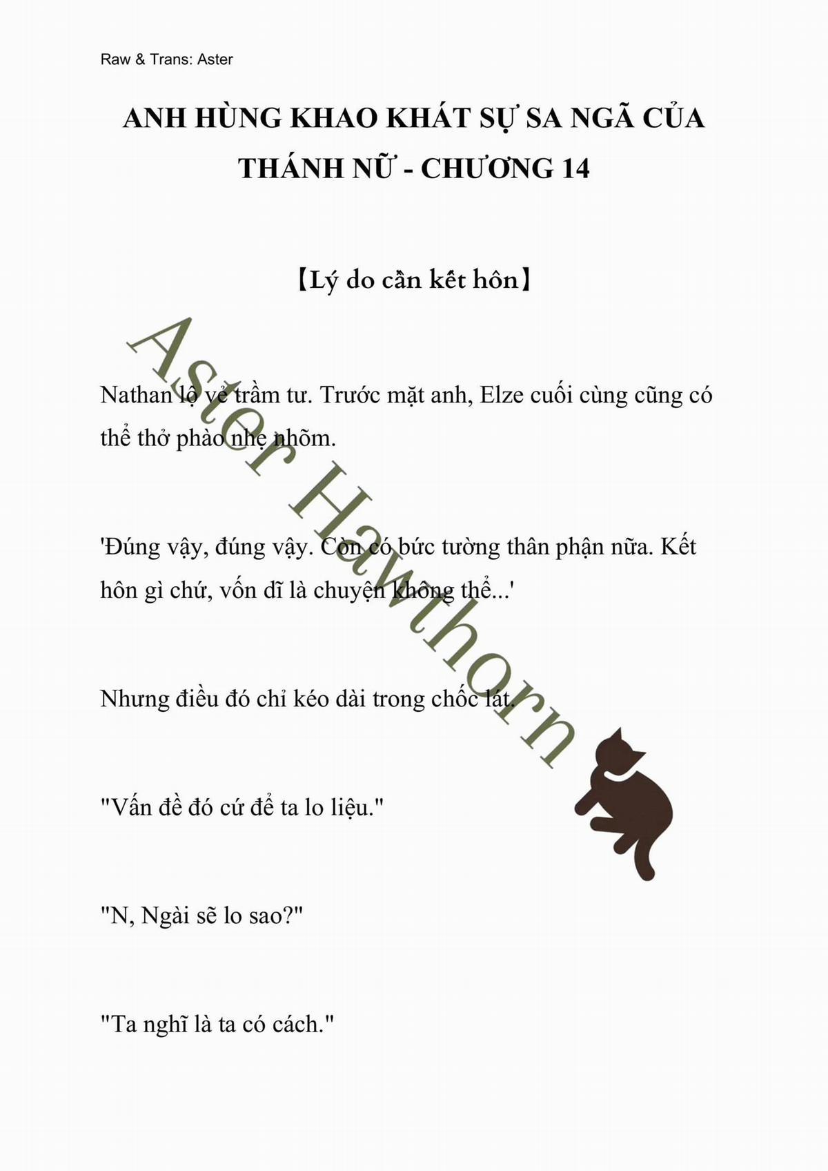 [Novel] Anh Hùng Khao Khát Sự Sa Ngã Của Thánh Nữ 14 trang 0