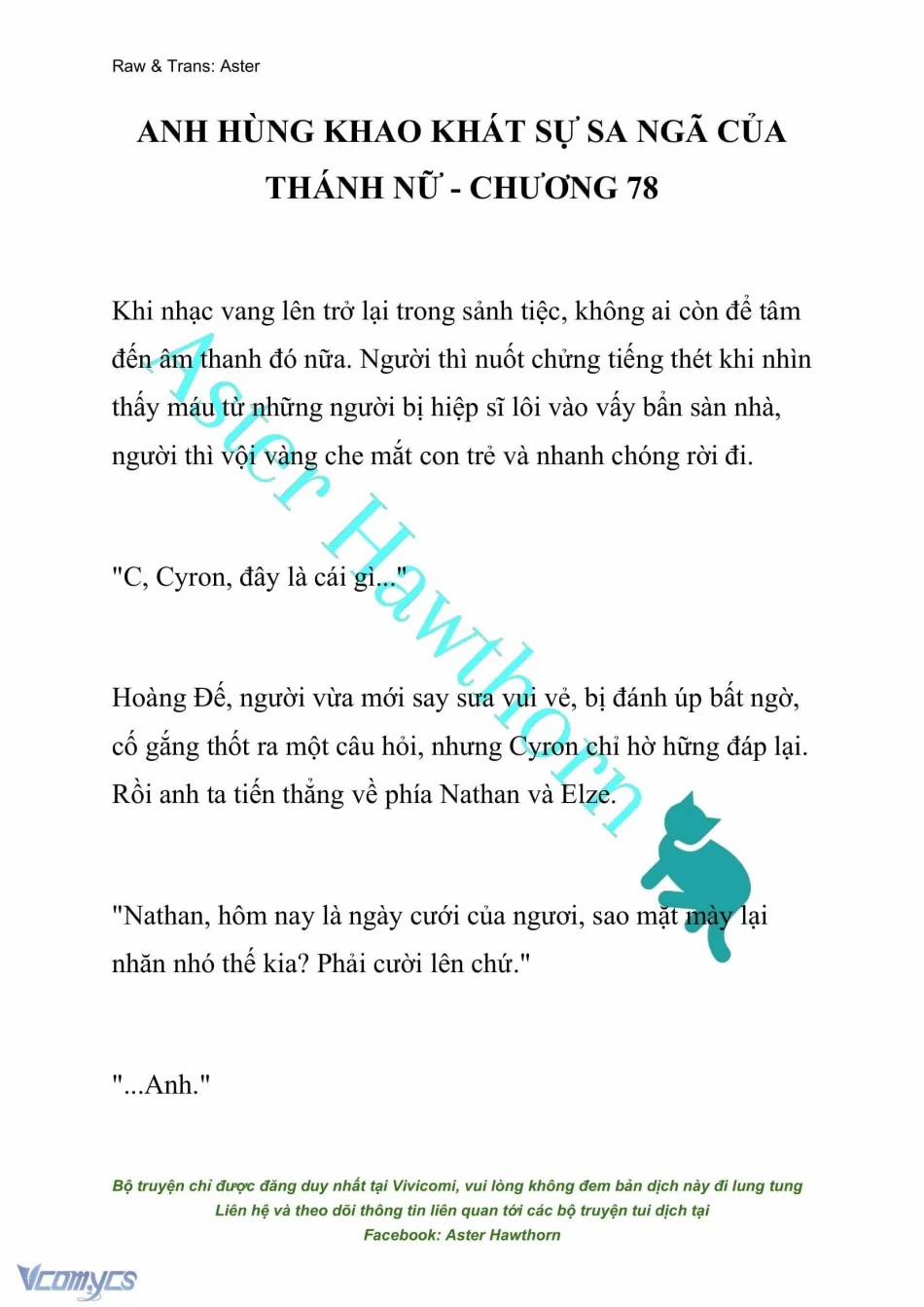 [Novel] Anh Hùng Khao Khát Sự Sa Ngã Của Thánh Nữ 78 trang 0