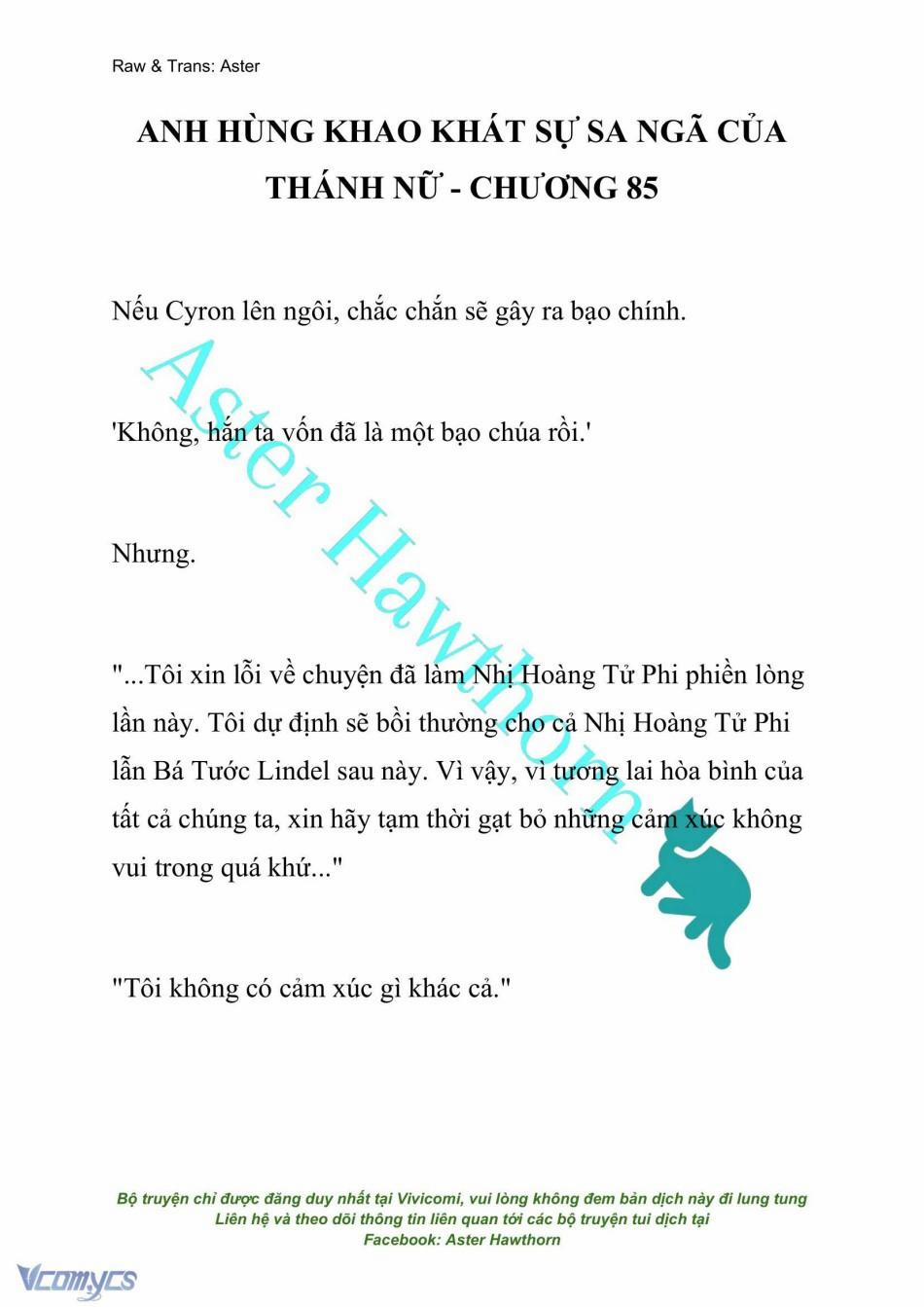 [Novel] Anh Hùng Khao Khát Sự Sa Ngã Của Thánh Nữ 85 trang 0