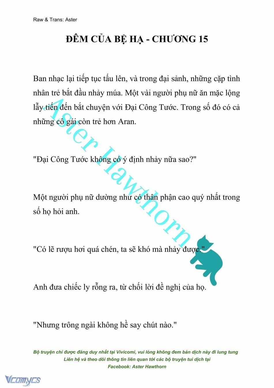 [Novel] Đêm Của Bệ Hạ 15 trang 0