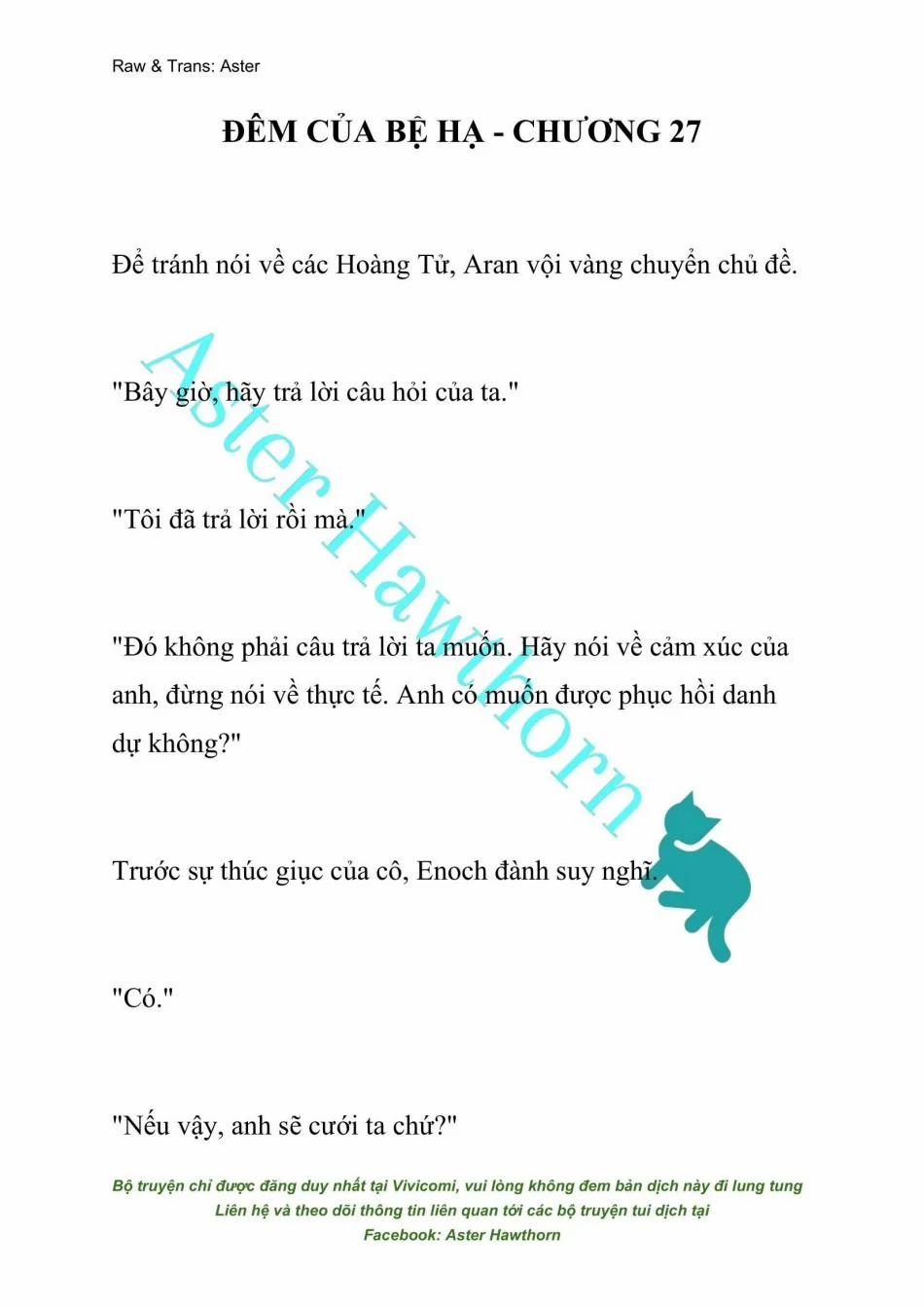 [Novel] Đêm Của Bệ Hạ 27 trang 0