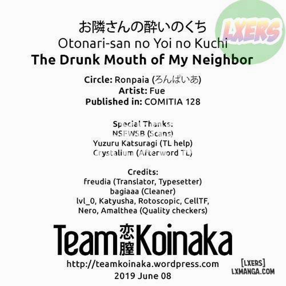 Otonari-san no Yoi no Kuchi Oneshot trang 22