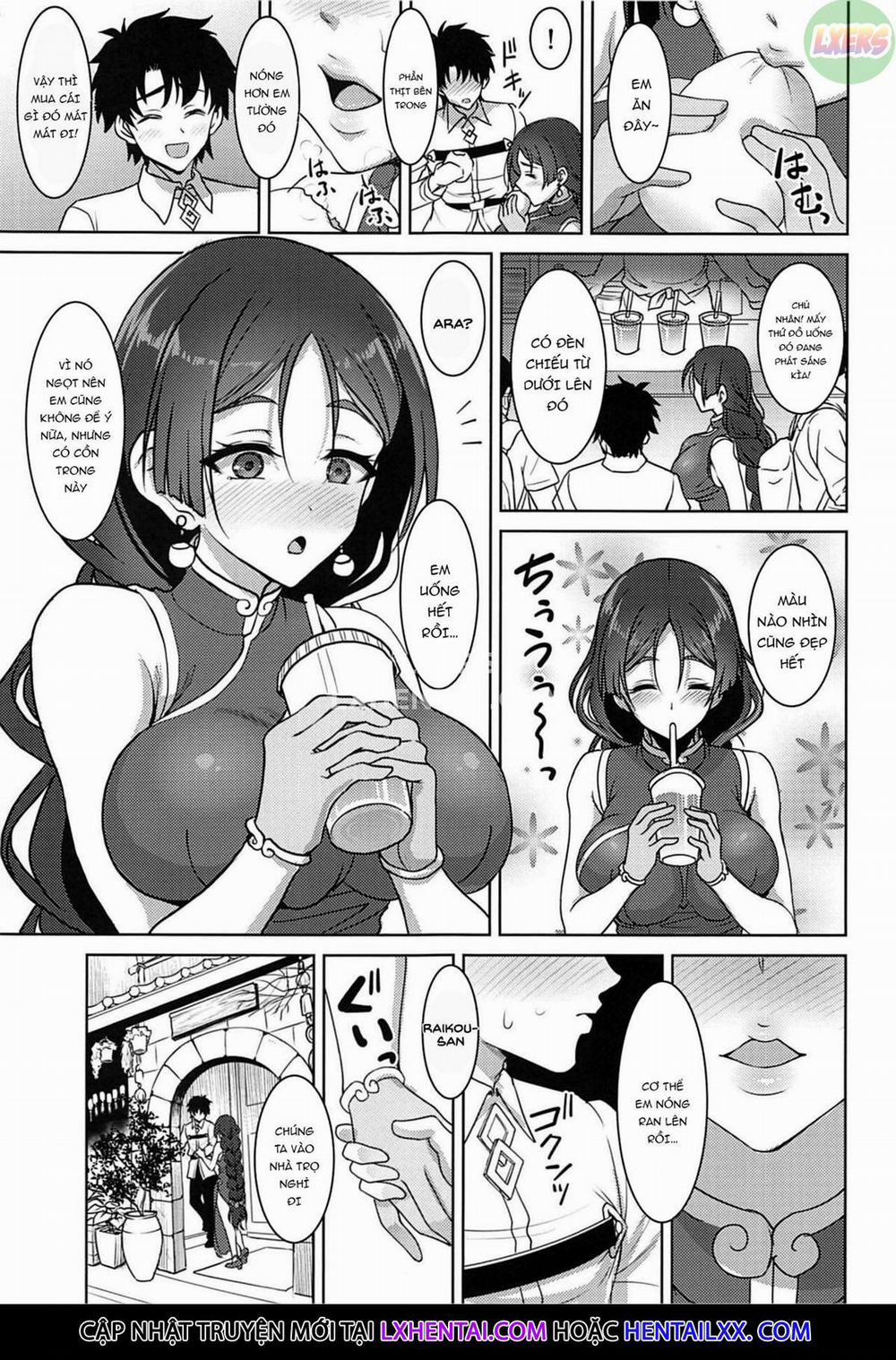 Raikou Mama to Amaama Musabori SEX Ryokouki Oneshot trang 6