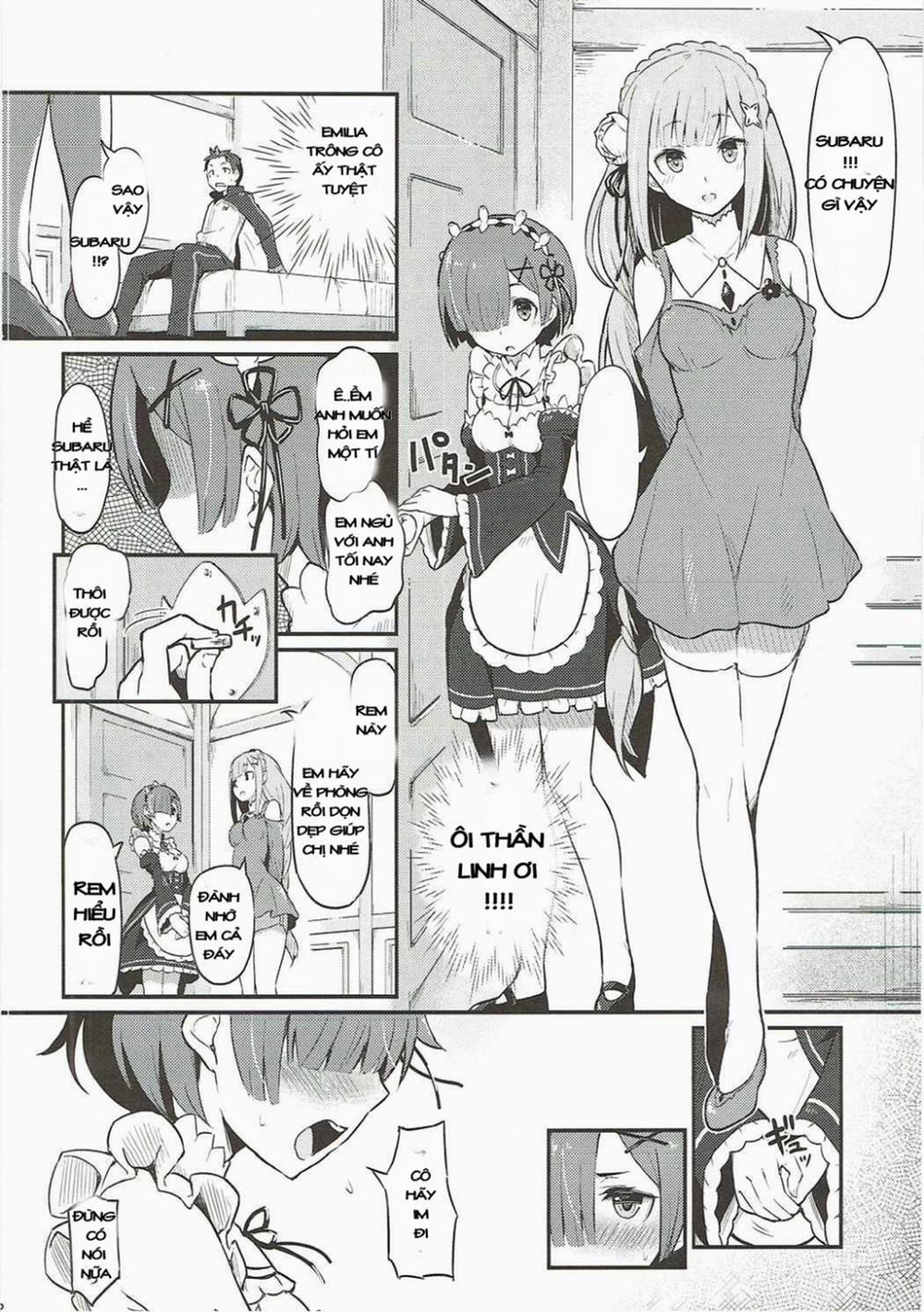 Rem no Emilia Kuttsuke Daisakusen (Re:Zero kara Hajimeru Isekai Seikatsu) Oneshot trang 1