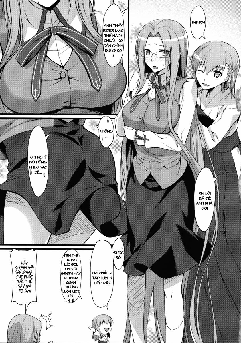 Rider san to Gakusei Fuku. (Fate Hollow Ataraxia) Oneshot trang 5
