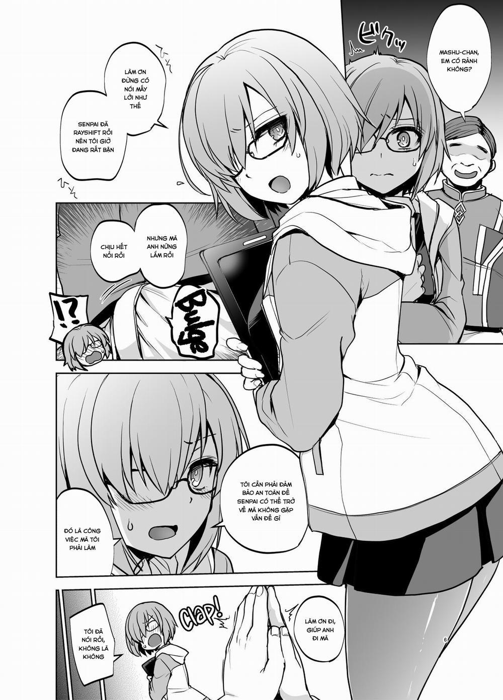 Senpai ga Rayshift Chuu Dake Kankei o Sematte Kuru Seiyoku Ousei na Chaldea Shokuin Oji-san to Mash (Fate/Grand Order) Oneshot trang 2