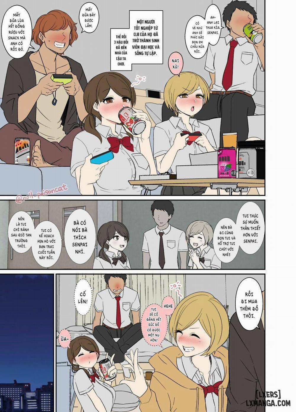 Senpai no ie de deisui shita onnanokotachi no hanashi Oneshot trang 1