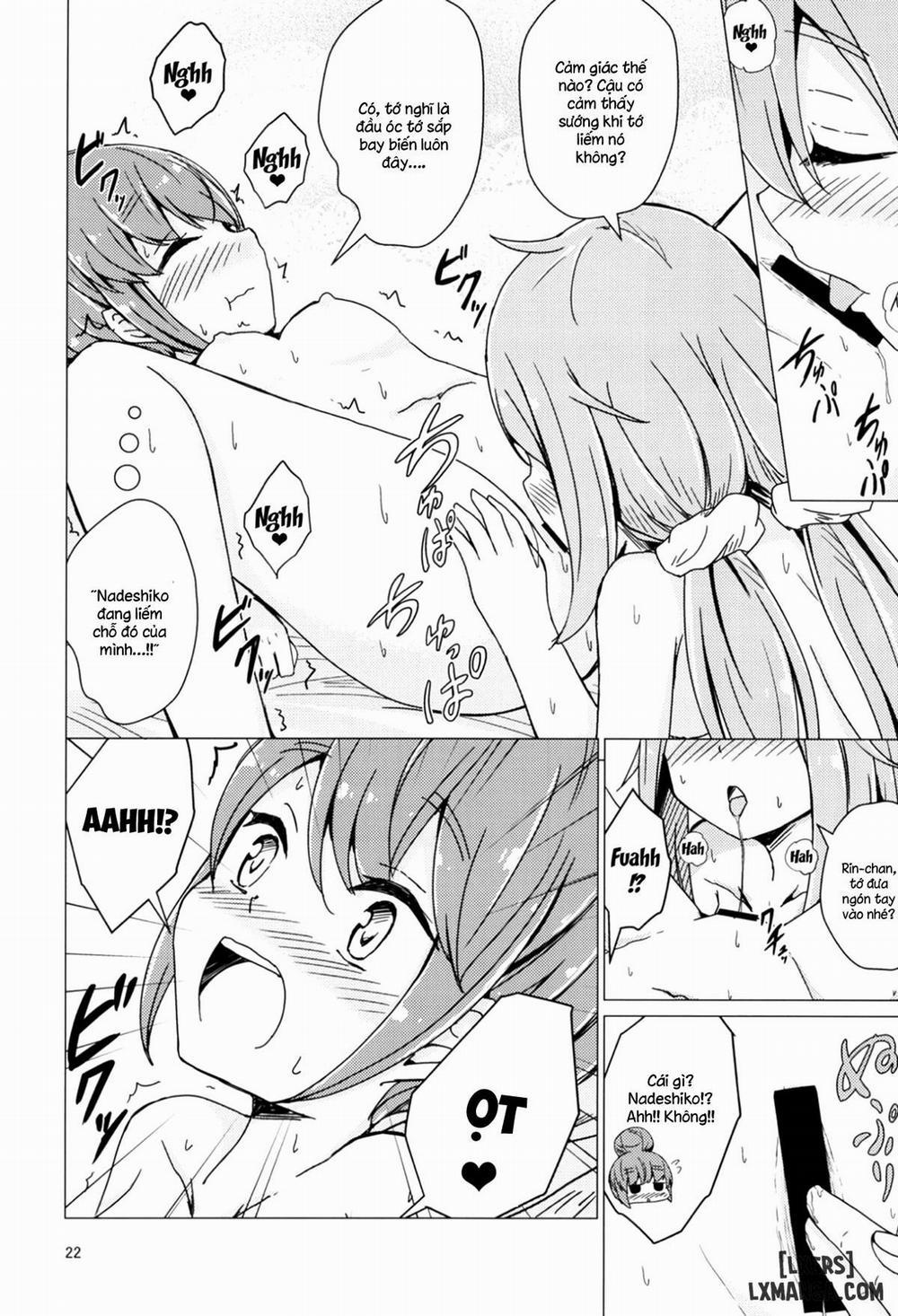 Sex Shinai to Derenai Tent ni Tojikomerareta NadeRin Oneshot trang 20